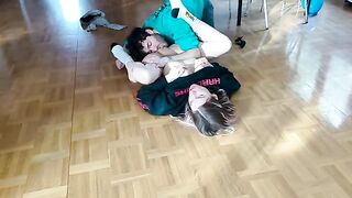 A man fucked his girlfriend on the floor, she squirted and he came back