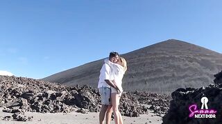 We climbed a volcano and he erupted in my mouth