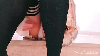 A naughty schoolgirl who doesn't wear panties gets fucked hard