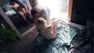 In front of the mirror - so turns on! (Romantic and passionate couple sex)