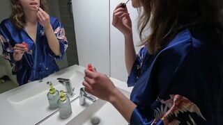 French girl with big tits gets banged in the morning
