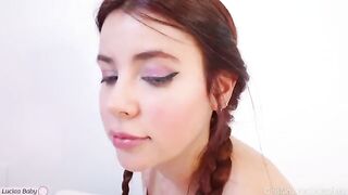 A cute girl is giving a blowjob lesson to her stepbrother in this hot vid