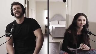 A super hot brunette gets intimate with a handsome guy in an unscripted encounter