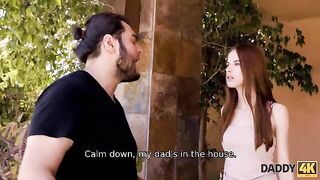 The girl is tired of her boyfriend’s ego and seduces his dad instead