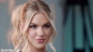 Two blondes, Blake and Jazlyn, have a passionate lesbian encounter that’s pure fire