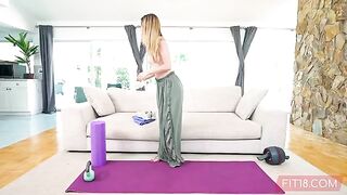 Flexible kawaii teen Molly Little gets creampied in steamy 60FPS action