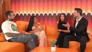 Tru Kait's Latina ass gets pounded by two cocks in a wild orgy