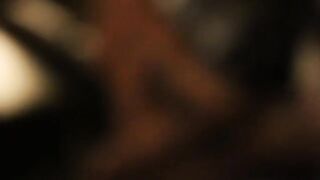 The girl in a threesome takes a huge cock in her pussy