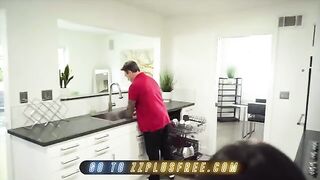 Cute girl Emily Willis seduces Keiran Lee with her round ass