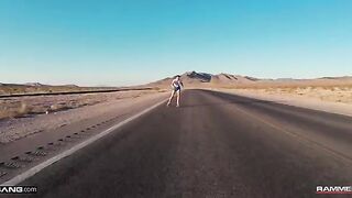 Brunette hottie Freya Parker gets her pussy smashed on the skate board