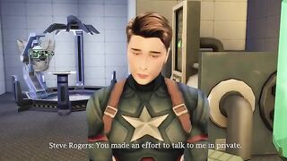 Agent Carter feels up Captain America's meaty shaft