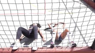An intense exercise routine with my lesbian friend Carla Morelli