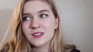 A girl tried to concentrate on her studies but had to engage in intimate activity