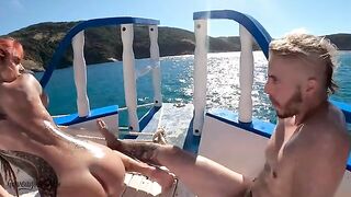 A couple has sex right on the boat and was seen by a voyeur