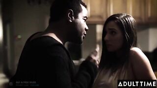Jay Summers gets her pussy filled with cum by a dominant father-in-law