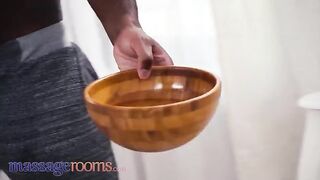 Trained masseur from Massage Rooms gives a sensual sex massage to sexy Russian Elena Vedem