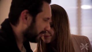 A teen girl gets punished by her stepdad and then makes up for it by giving him a blowjob