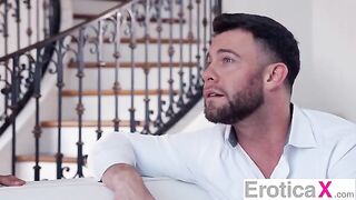 Sneaky beauty surprises BF with seductive 3some in erotic action