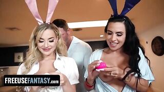 Easter Bunny Blake Blossom and Sandy Love's threesome