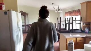 A couple tries to negotiate with the pregnant landlord for a better deal