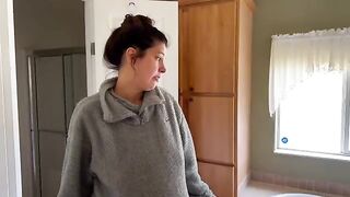 A couple tries to negotiate with the pregnant landlord for a better deal