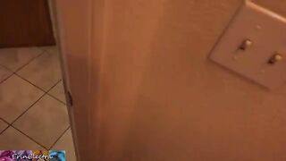 Stepmom prepares for bed while stepson watches and masturbates until caught