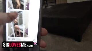 Step sister with big boobs gets her pussy filled with cum in a hot scene