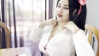 A hot girl is trying to pass the math exam by seducing her teacher