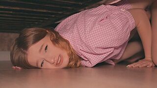 The stepsister is stuck; this is already a classic in the genre