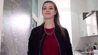 Pickup for casting with German scout and raw, rough sex