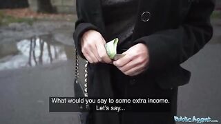 Public pickup with a hot blonde MILF teacher and amazing figure for cash