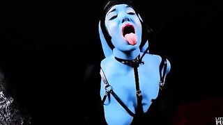 Twilek slut training with an alien mistress in a star whore parody