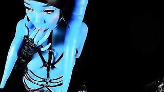 Twilek slut training with an alien mistress in a star whore parody