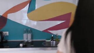 Young Asian skater girl sucked my huge balls with pleasure