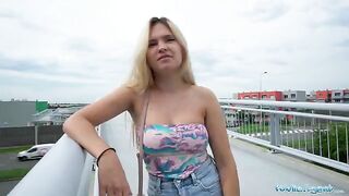 Irina Cage gets fucked on the bridge for cash