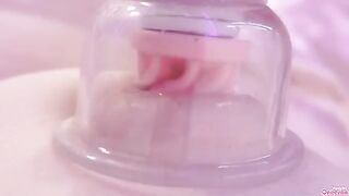 A girl plays with her nipples and pussy using a toy in this exclusive video