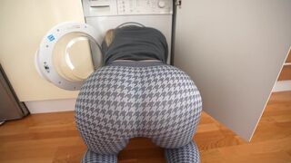 Helpless step sis stuck in the washer, I saved her