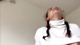 A pregnant stepsister with a big belly gets fucked hard by me