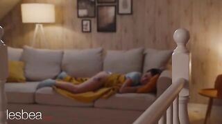Redhead Kaira and Latina Andrea in sensual lesbo action