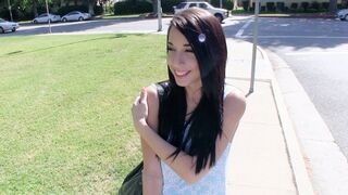 Guy paid teen Mia Hurley to show her boobs on the street