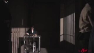 A girl is visiting her girlfriend in a prison setting