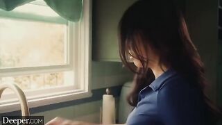 The college student Kylie has sex with her nice tutor