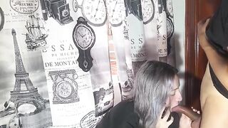 A very bad girl speaking with her boyfriend while getting intimate with someone else