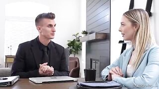 Skinny Lily Larimar gets fucked hard to secure a job opportunity
