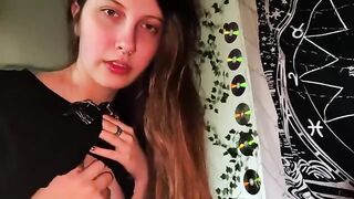 A stepsister gets caught jerking off by her Russian girlfriend