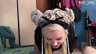 My neighbor is a real slut. She loves to suck cock