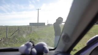 Petite teen gets wild on our road trip adventure
