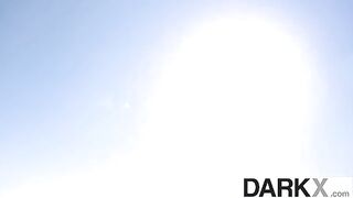 Hardcore pussy drilling with a blonde babe and a massive BBC, brought to you by DarkX