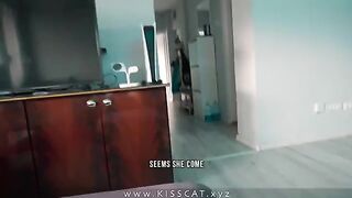 The stepson roughly fucked his stepmom, silencing her mouth