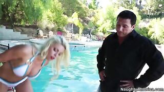 My wife's hot friend Britney Amber has an incredible talent for deepthroat, showcasing her skills